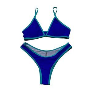 NWOT SHEIN Itsy Bitsty Bikini Blue Turquoise Sz M